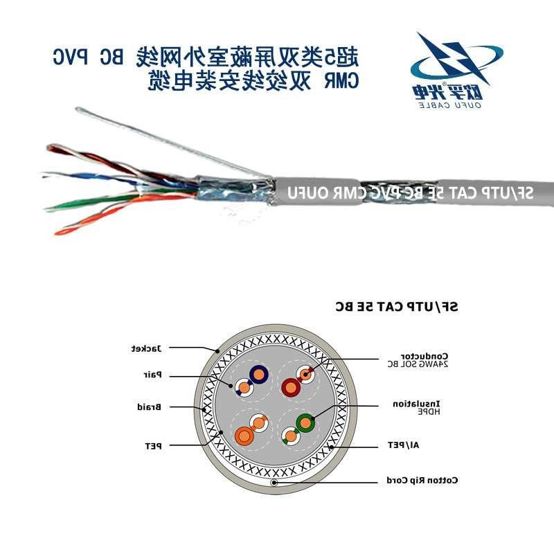 陇南市SF / UTP CAT 5E BC PVC CMR双绞线安装电缆